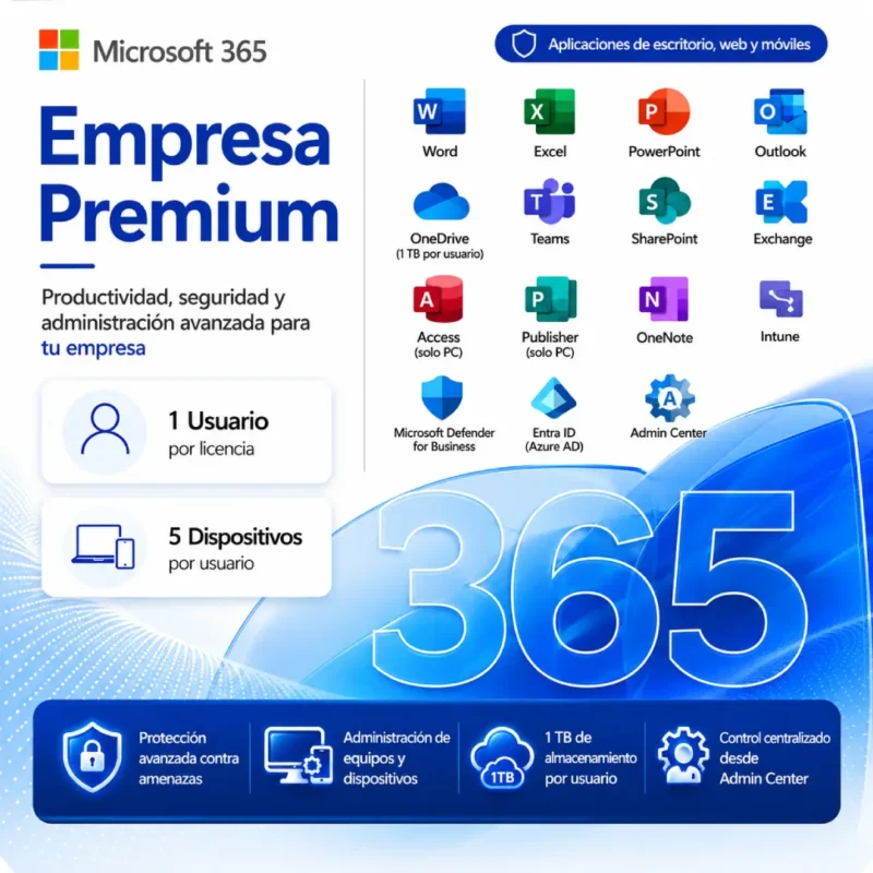 Microsoft 365 Empresa Premium licencia original Microsoft