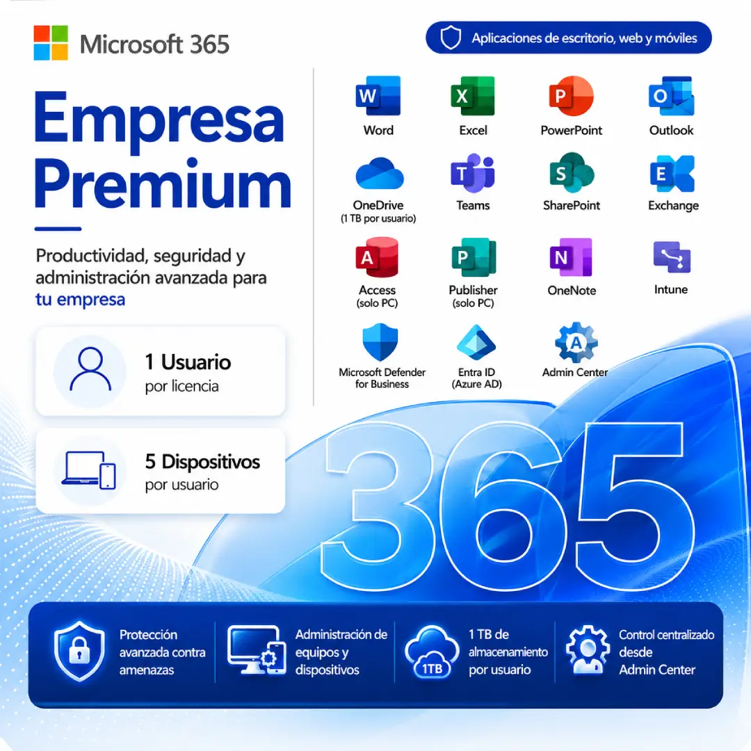 Microsoft 365 Empresa Premium licencia original Microsoft