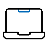 Icono de computadores portátiles y equipos de escritorio