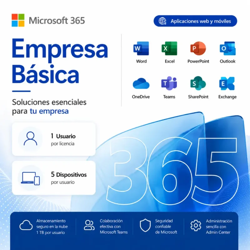 Microsoft 365 Empresa Básico licencia empresarial original Microsoft