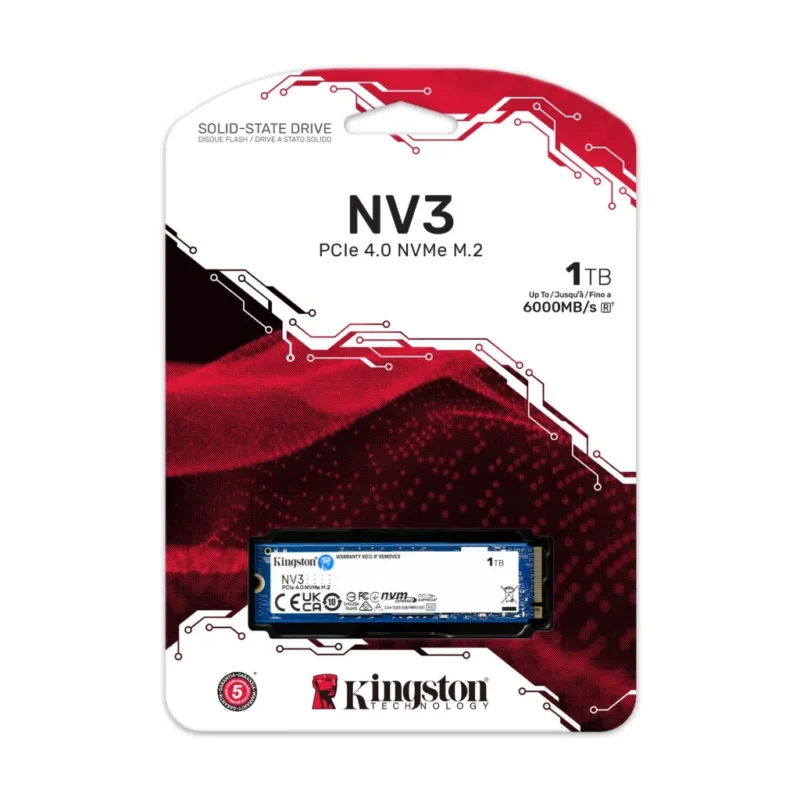 SSD Kingston NV3 1TB PCIe 4.0 NVMe M.2 para computadores y laptops